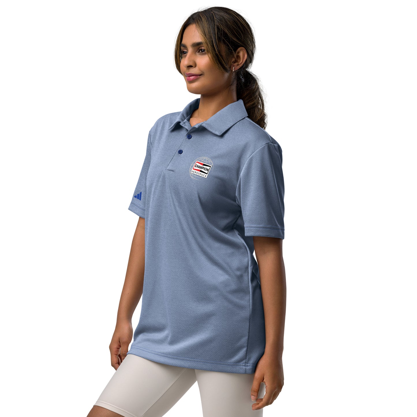 Champion Aerospace Vertical Logo Adidas Polo