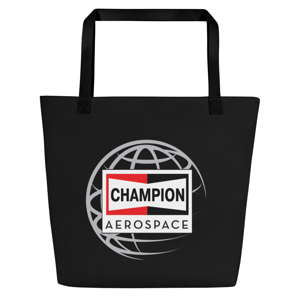 Champion Aerospace Vertical Logo Large Tote Bag