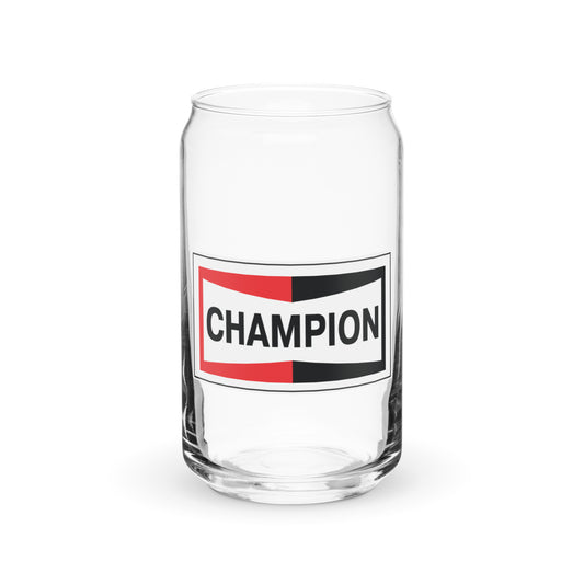 Champion Bowtie Can-Shaped Glass