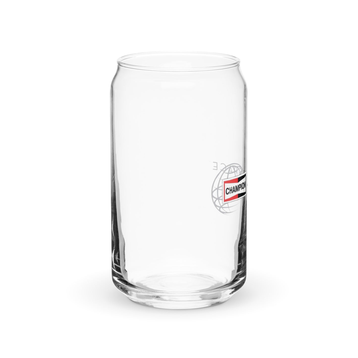 Champion Aerospace Logo Can-Shaped Glass