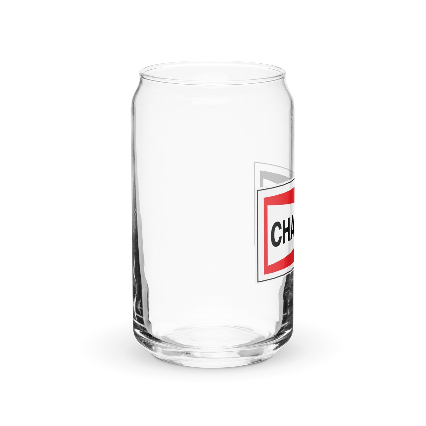 Champion Bowtie Can-Shaped Glass