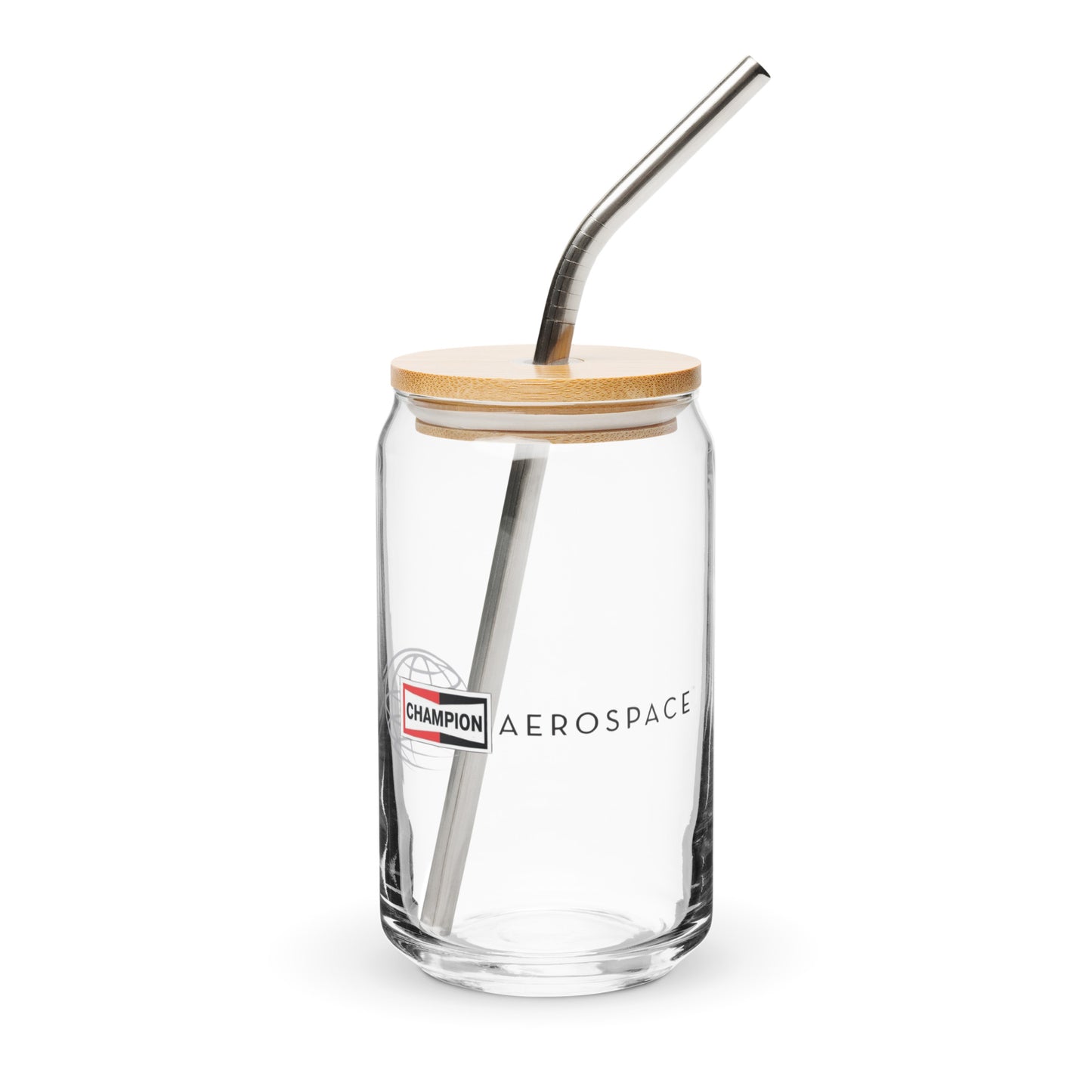 Champion Aerospace Logo Can-Shaped Glass