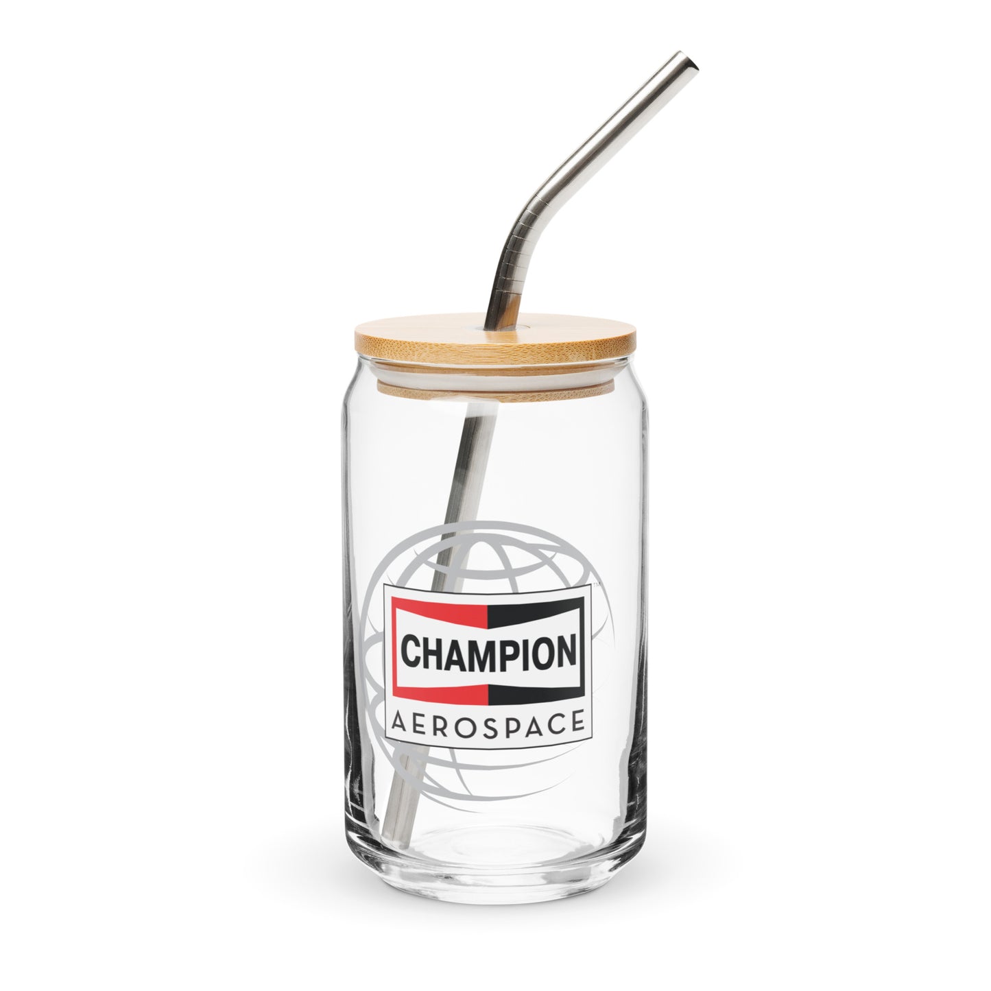 Champion Aerospace Vertical Logo Can-Shaped Glass