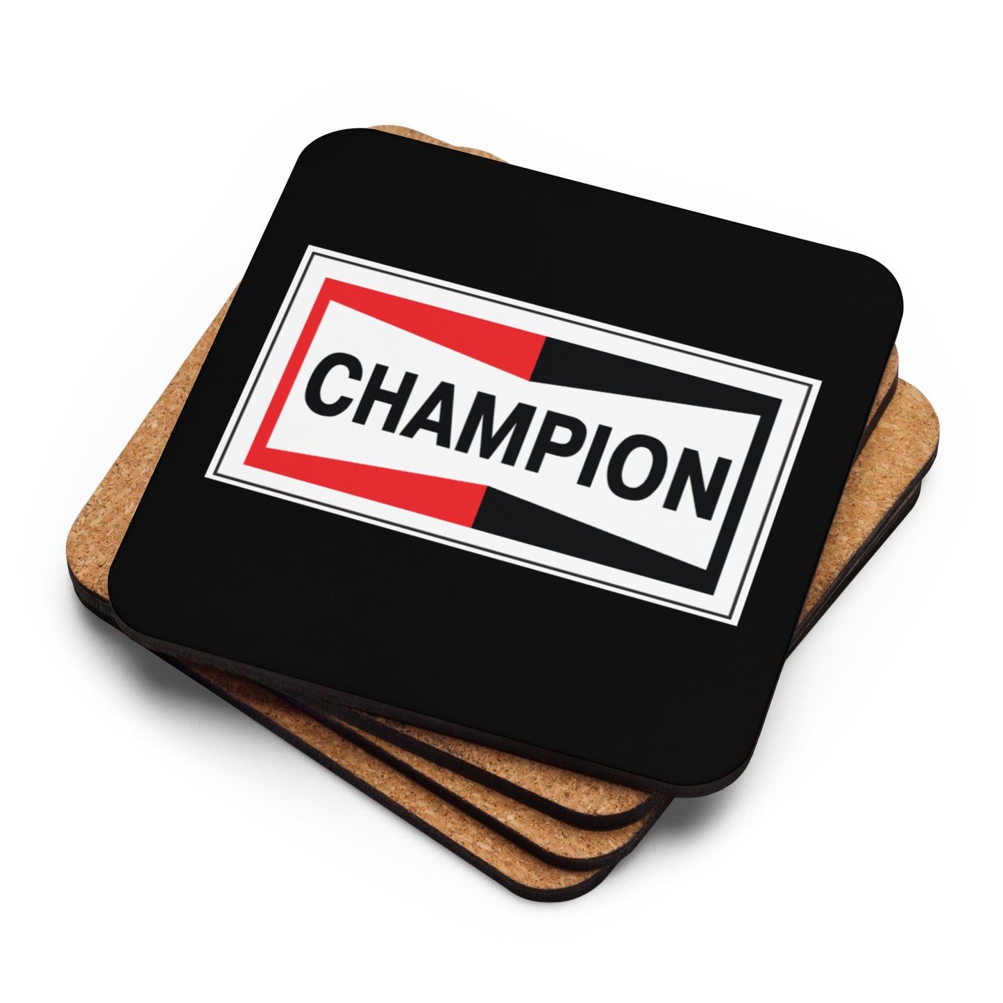 Champion Bowtie Cork-Back Coaster