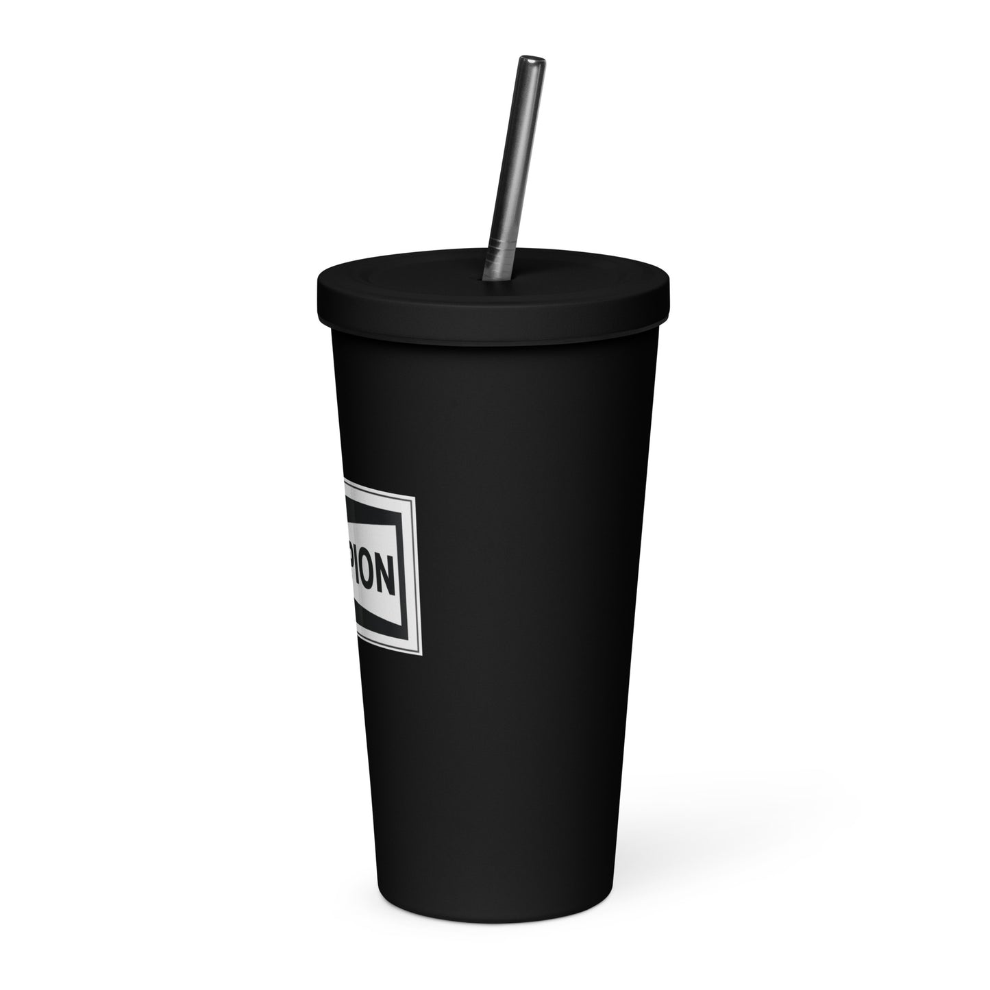 Champion Bowtie Insulated Tumbler with a Straw