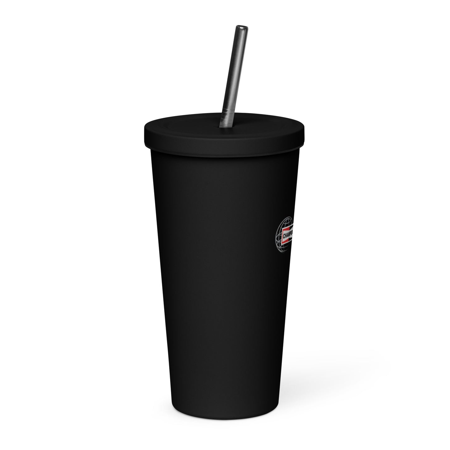 Champion Aerospace Logo Insulated Tumbler with a Straw