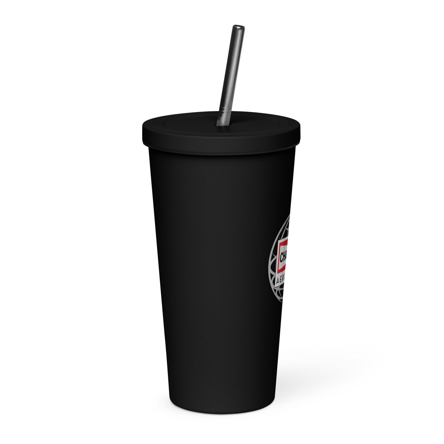 Champion Aerospace Vertical Logo Insulated Tumbler with a Straw