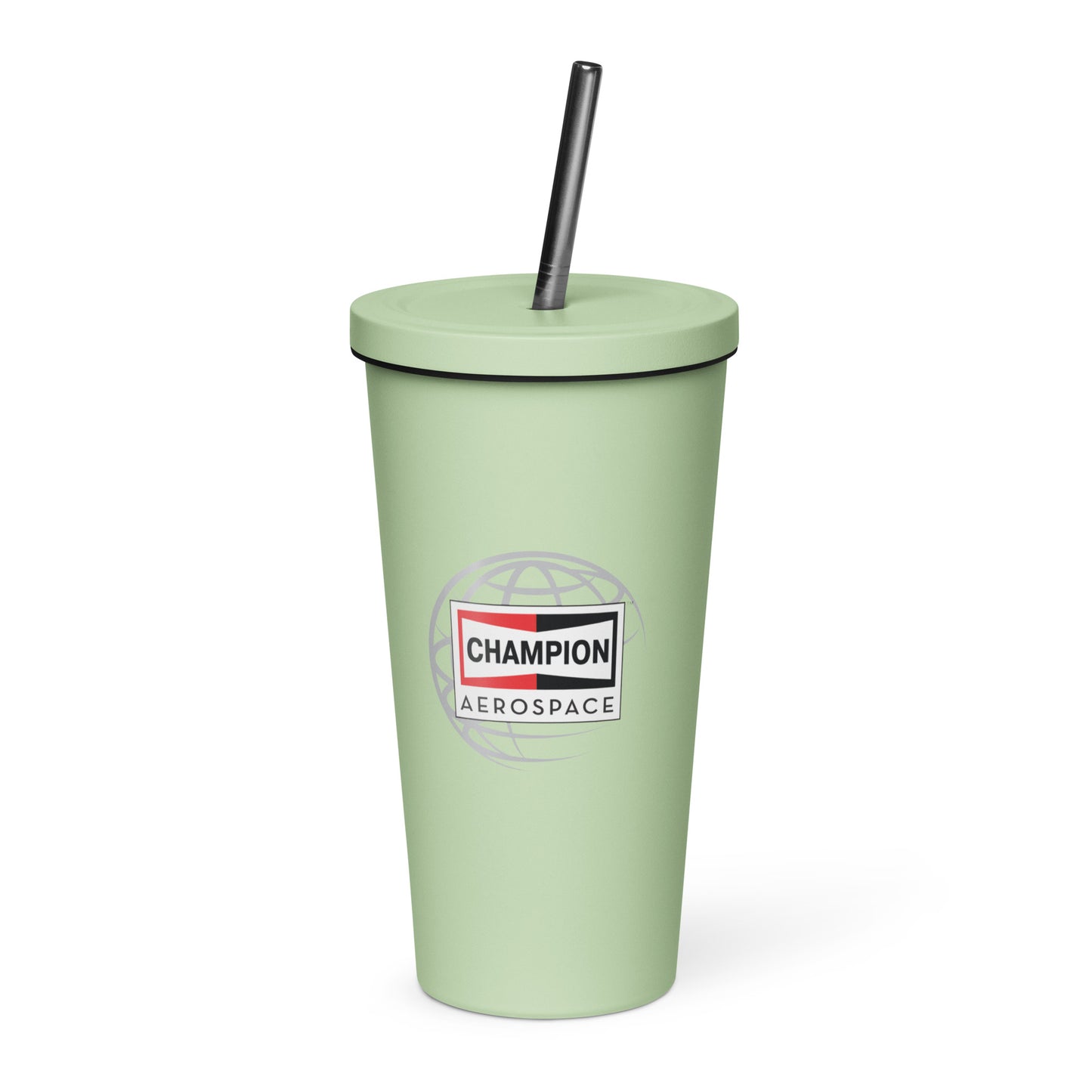 Champion Aerospace Vertical Logo Insulated Tumbler with a Straw