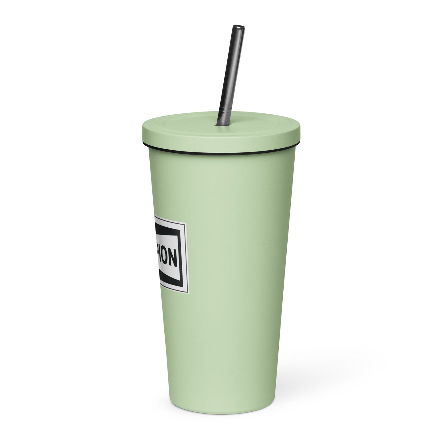 Champion Bowtie Insulated Tumbler with a Straw