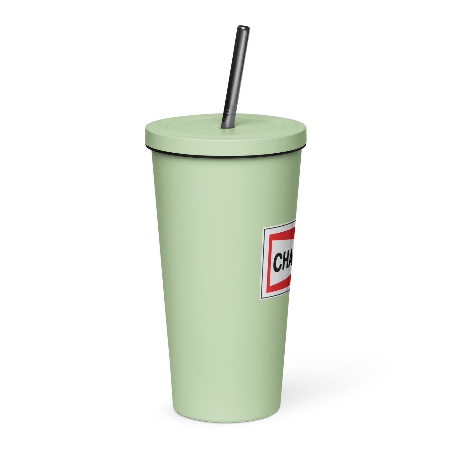 Champion Bowtie Insulated Tumbler with a Straw