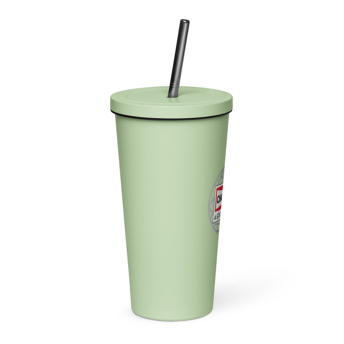 Champion Aerospace Vertical Logo Insulated Tumbler with a Straw