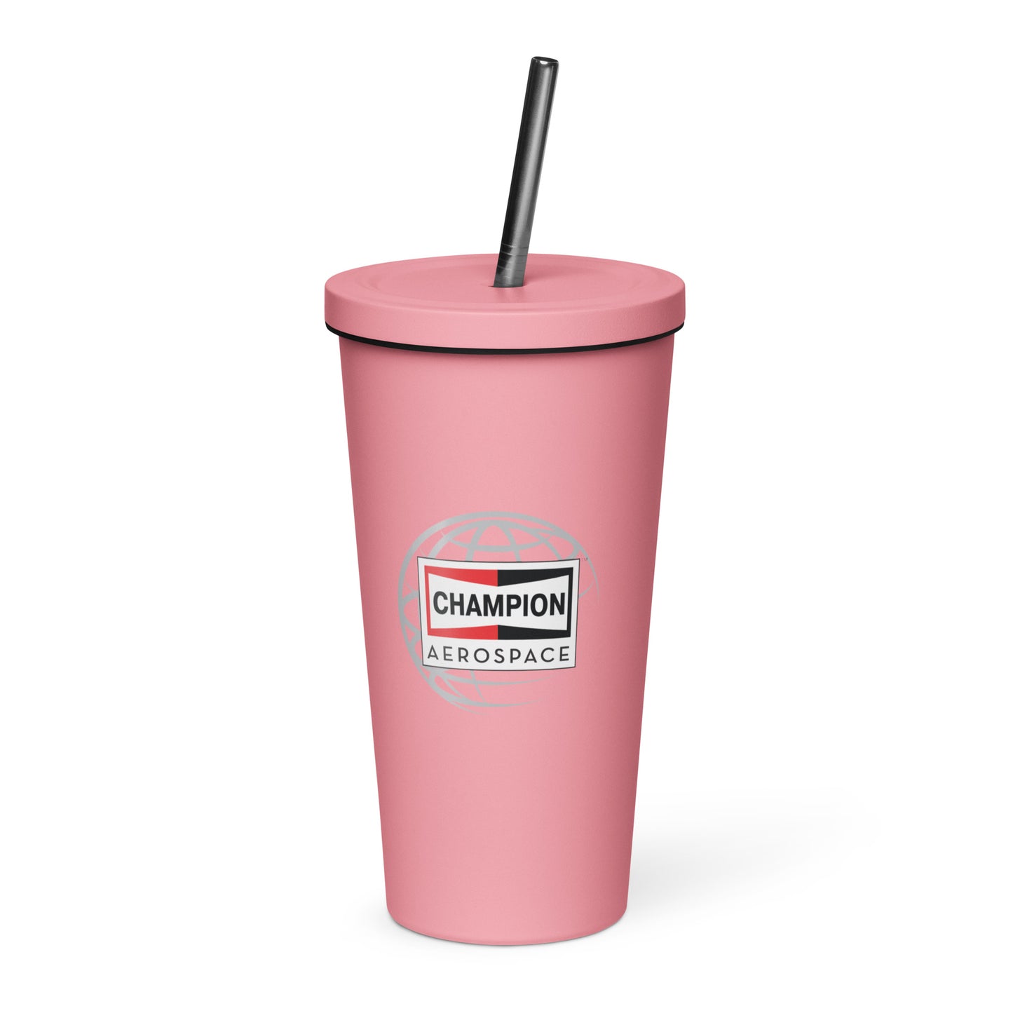 Champion Aerospace Vertical Logo Insulated Tumbler with a Straw