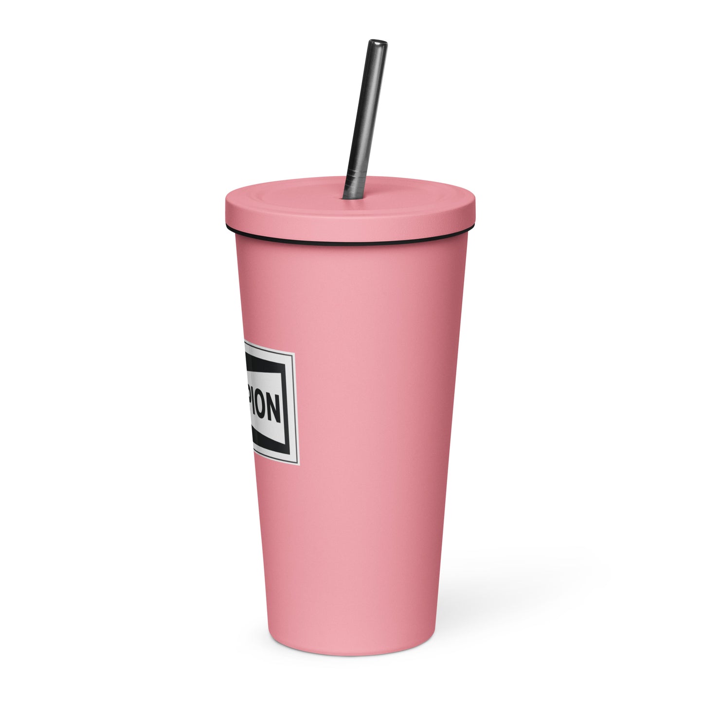 Champion Bowtie Insulated Tumbler with a Straw