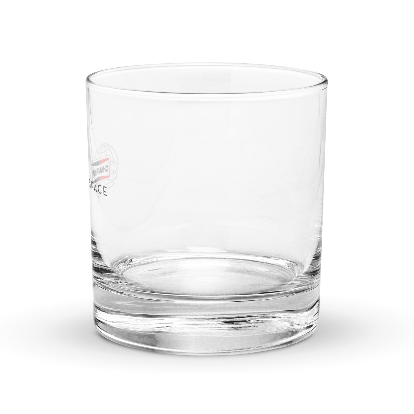 Champion Aerospace Logo Rocks Glass