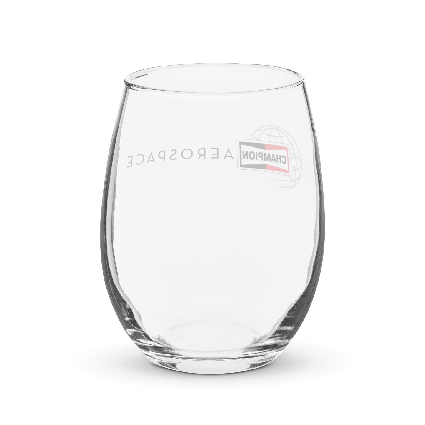 Champion Aerospace Logo Stemless Wine Glass