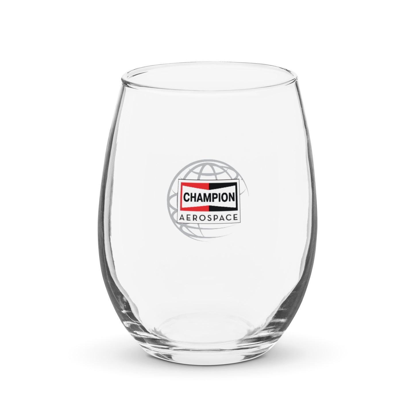 Champion Aerospace Vertical Logo Stemless Wine Glass