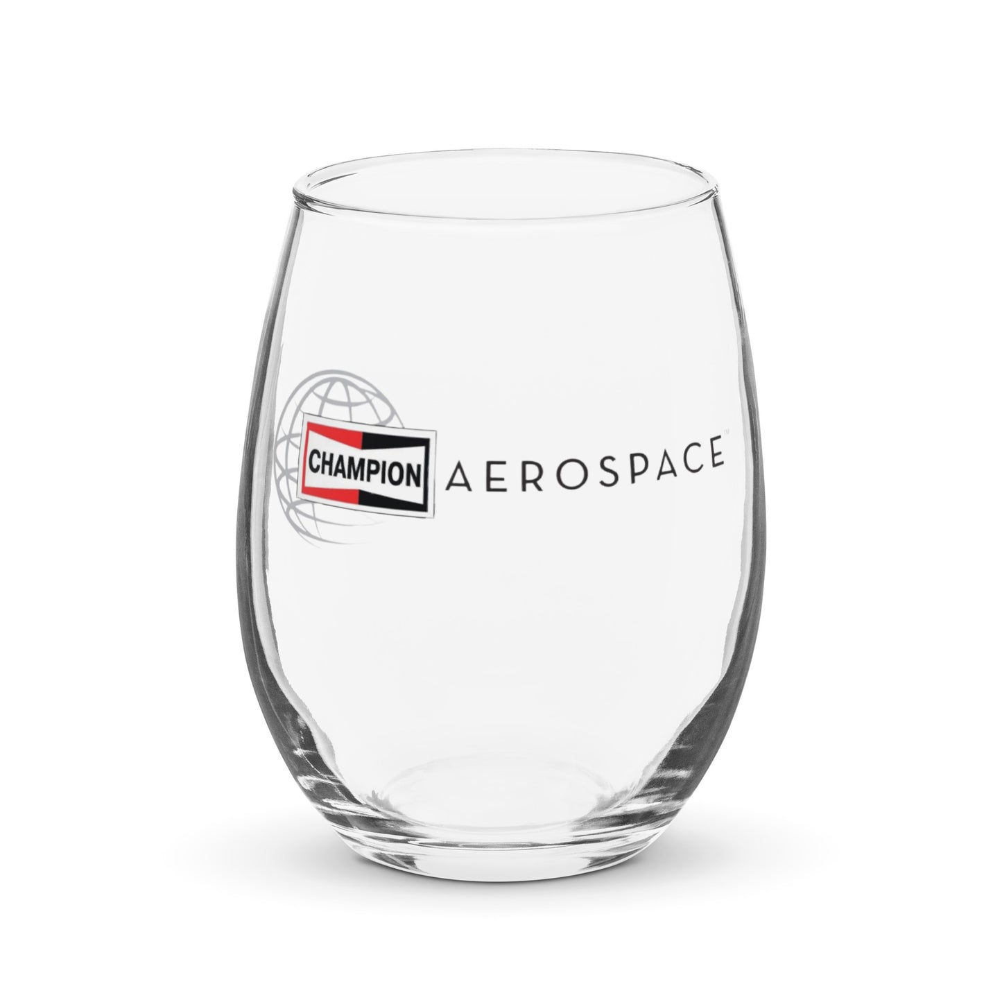 Champion Aerospace Logo Stemless Wine Glass