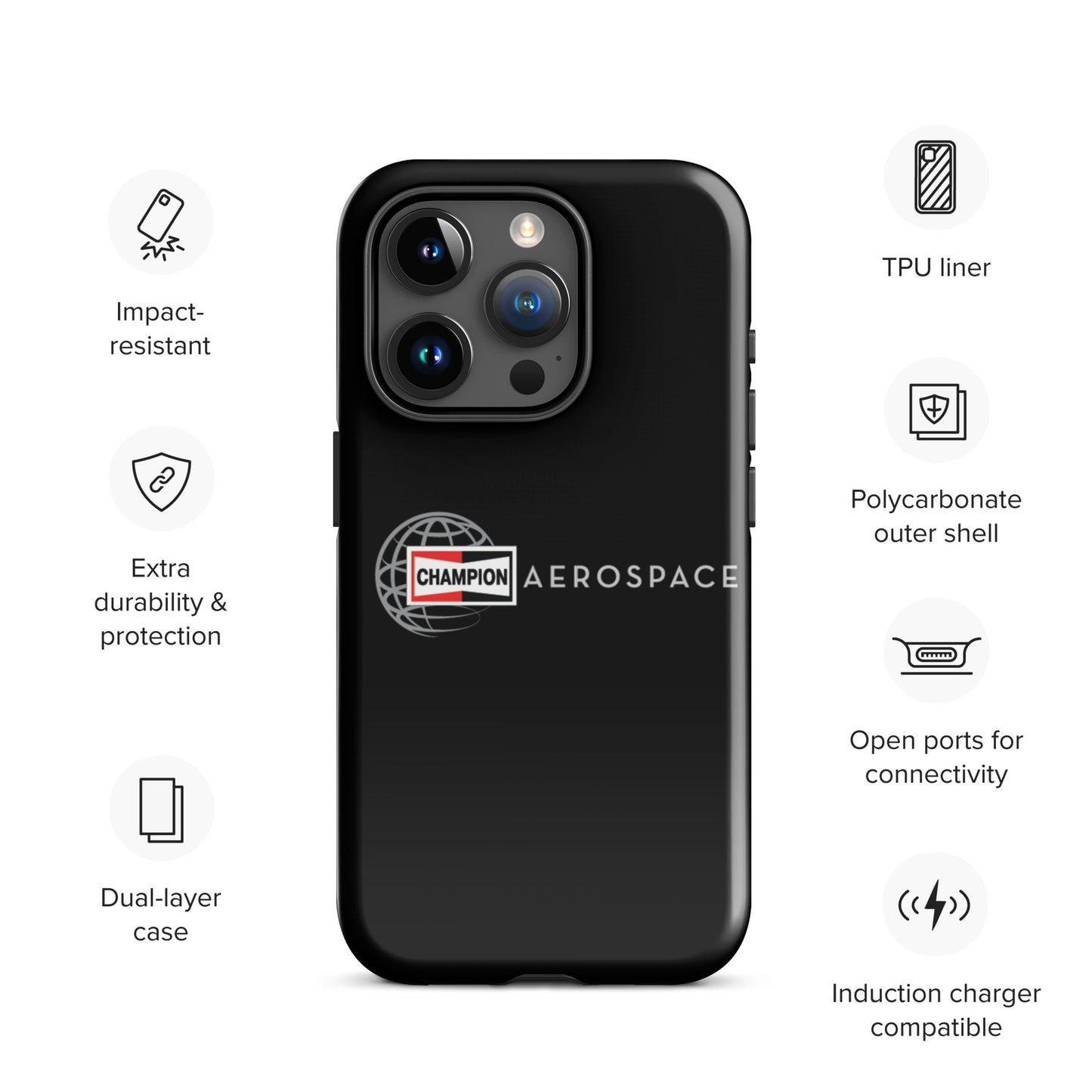 Champion Aerospace Vertical Logo Tough Case for iPhone®