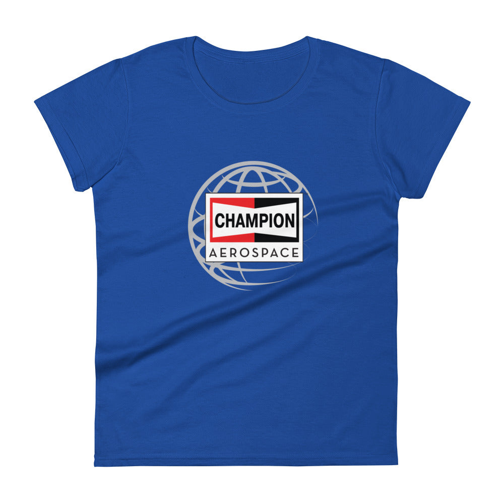 Champion Aerospace Vertical Logo Women's Short Sleeve T-shirt