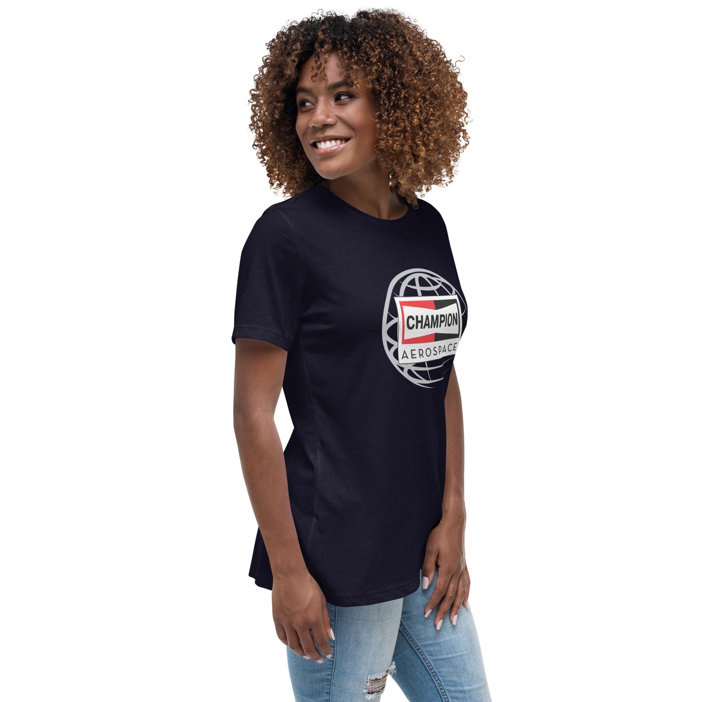 Champion Aerospace Vertical Logo Women's Relaxed T-Shirt